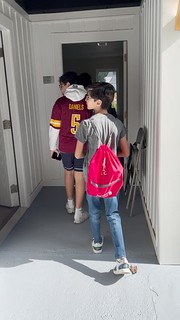 Building D and E first day